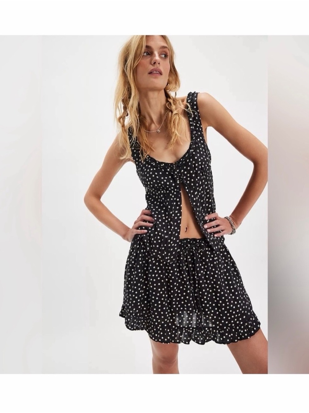 NWOT Free People Ella Polka Dot set 🔥